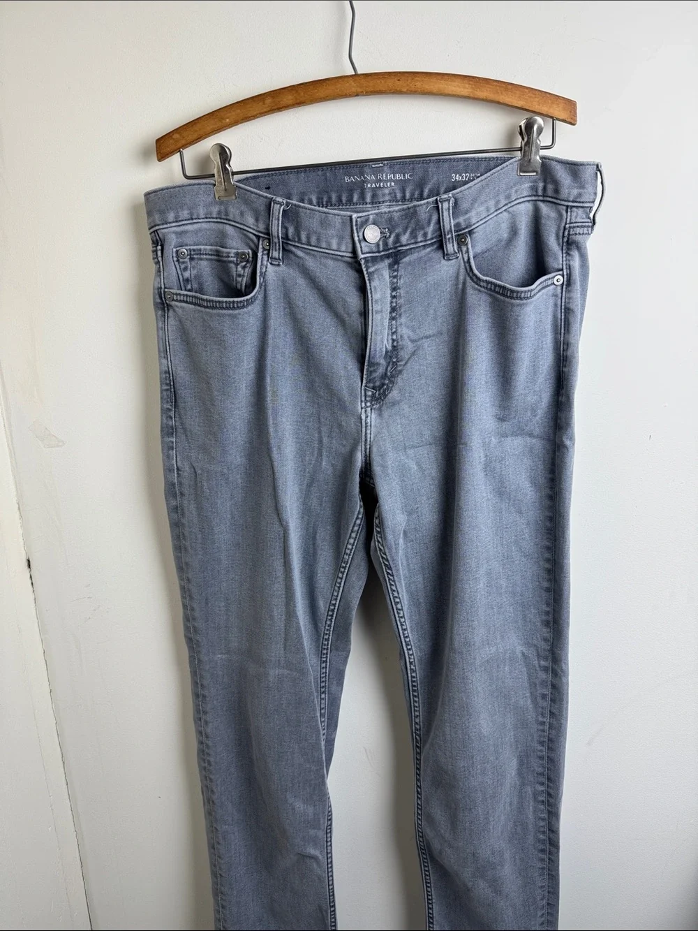 Banana Republic Slim Luxe Traveler Jean Luxe Grey 34 x 32